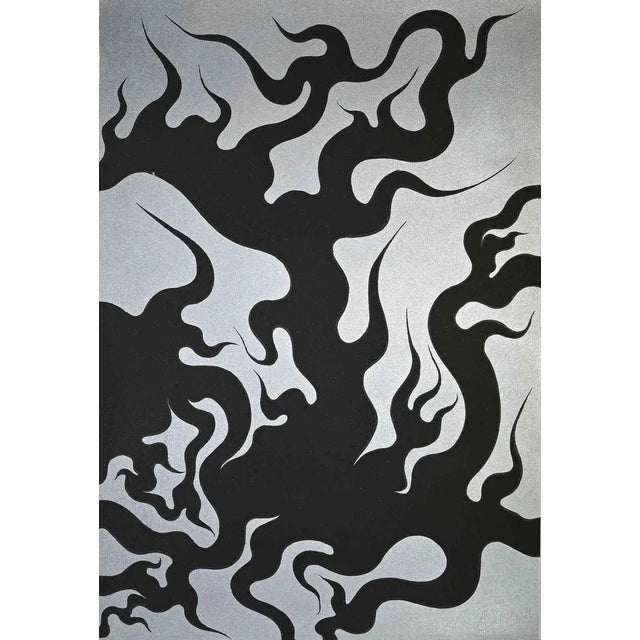 Luigi Boille, Composition, Original Screen Print, 1971 For Sale - Image 3 of 3