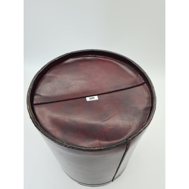 Animal Skin Leather Wastebasket by Hauler, Germany, 1970s For Sale - Image 7 of 12