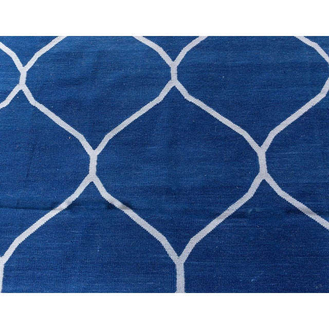 Contemporary Capri Indian Dhurrie Handmade Rug by Doris Leslie Blau For Sale - Image 4 of 8