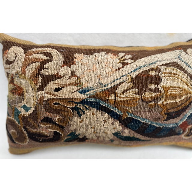 Decorative Pillow Crafted From an Exquisite 18th-Century Tapestry For Sale - Image 4 of 6