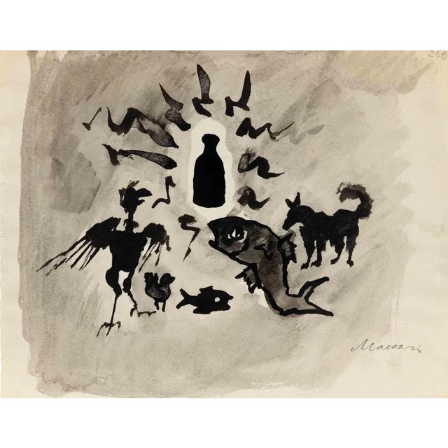 Watercolor on paper realized by Mino Maccari in 1960s. Hand signed in pencil lower right. Very good condition. This piece...