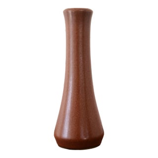 Heath Slender Bud Vase Old Redwood Glaze For Sale