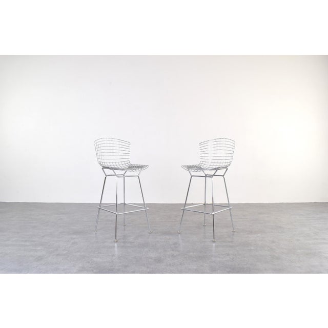 Harry Bertoia Vintage Bar Stools by Harry Bertoia for Knoll International, 1970s, Set of 2 For Sale - Image 4 of 16
