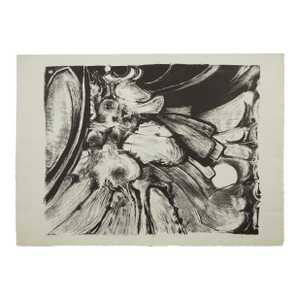 Mid Century Block Print #49 Revised Edition Unknown Artist 1958 on Watercolor Paper