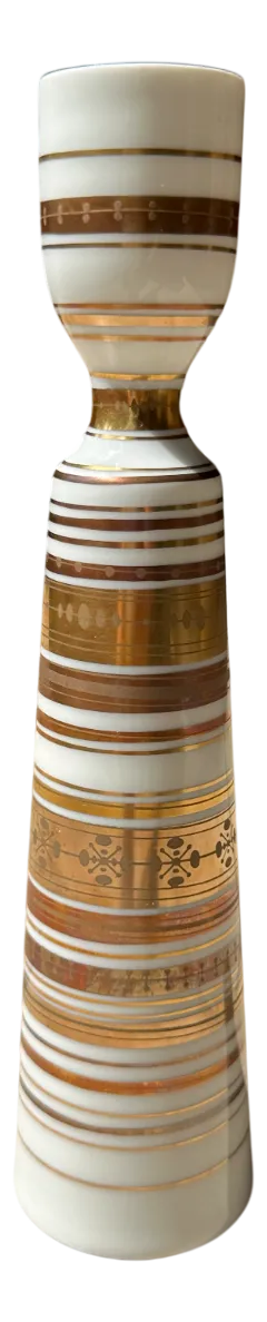 Early Edition Porcelain Quatre Couleurs Series Candleholder by Bjorn Wiinblad for Rosenthal Studio Line, Germany, 1960s