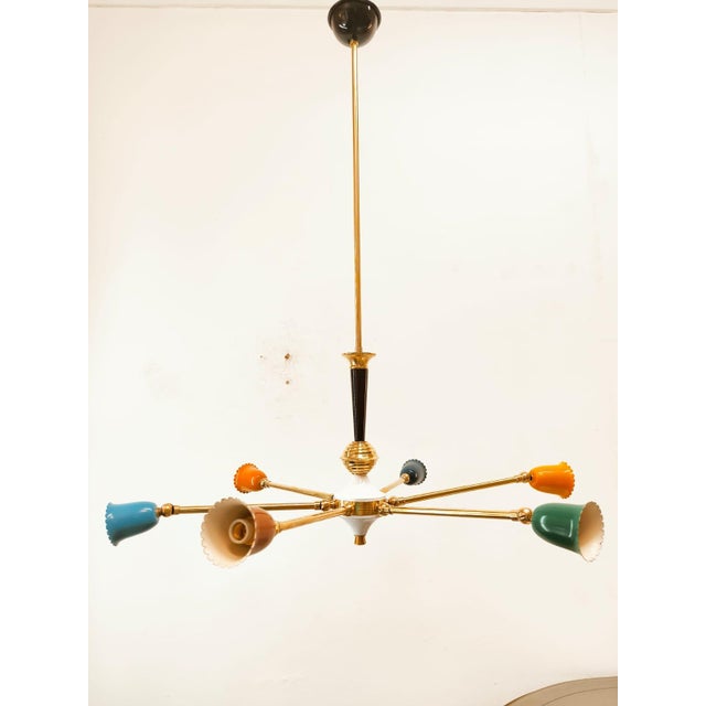 Mid-Century Sputnik 6-Light Ceiling Pendant For Sale - Image 10 of 18