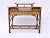 Chestnut Vintage British Colonial Style Burnt Bamboo and Grasscloth Pagoda Desk For Sale - Image 8 of 12