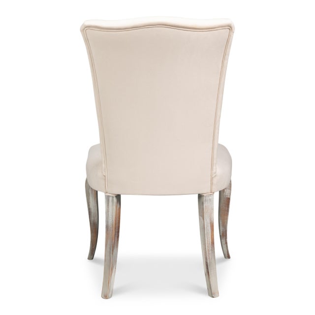 Louis XV Dining Chairs in Cream with Silvered Legs, Sets of 2 For Sale - Image 4 of 11