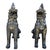 1950s Large Jeweled Burmese Bronze Chinthe Guardian Lion Foo Dogs, 2 Pieces For Sale - Image 14 of 17