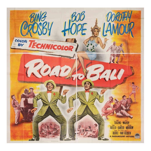 Road to Bali Poster, USA, 1952 For Sale