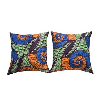 African Wax Accent Pillow Cover For Sale
