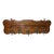 Antique 19thC Carved Wood Shelf With Cherub Angel Brass Hooks For Sale