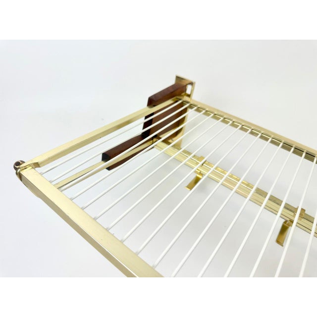 Mid-Century Teak and Brass Plated Coat Rack, 1960s For Sale - Image 9 of 17