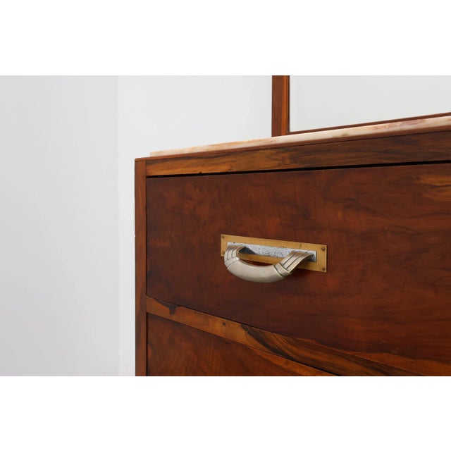 French Art Deco Dressing Table with Mirror, 1920s For Sale - Image 4 of 15