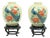 Japanese Vases Peacock Flowers Crackle in Ceramic, 1960s, Set of 2 For Sale