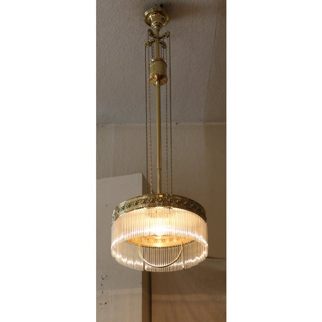 Metal Art Nouveau Chandelier, 1890s For Sale - Image 7 of 13