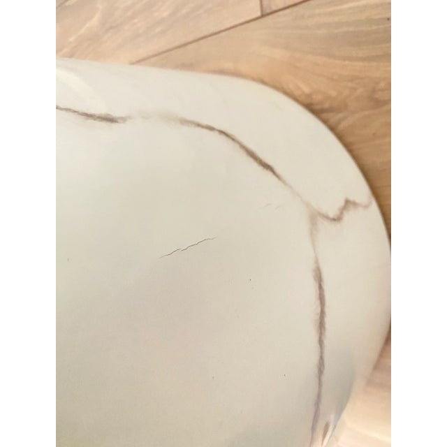 Cream Pair of 1980s Lacquer Round Top End Tables For Sale - Image 8 of 10