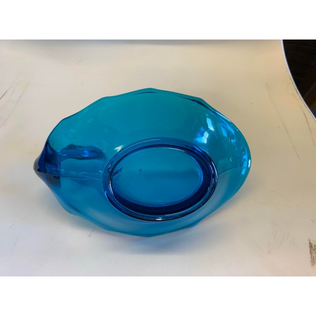 Vintage Swan Bowls Blue Glass- Set of 2 For Sale In West Palm - Image 6 of 9