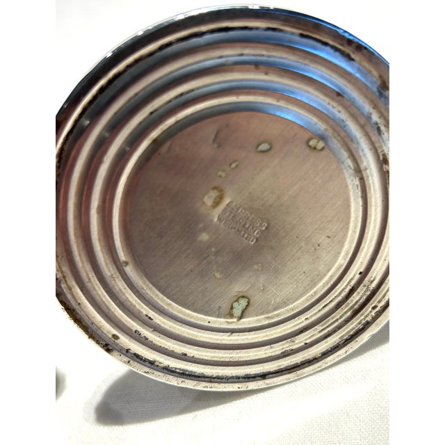 Traditional Mid 20th Century Pair of Weighted Silver Candle Holdrrs For Sale - Image 3 of 6