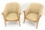 Léon Jallot c.1940s Pair Leon Jallot Atr. Carved Scallop Edge Bergere Arm Lounge Chairs MINT For Sale - Image 4 of 11
