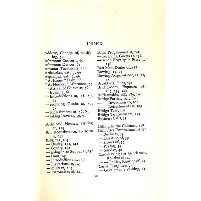 "Manners & Rules of Good Society: The Authority on Etiquette" 1943 a Member of the Aristocracy For Sale In New York - Image 6 of 7