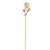 Metal Antique 14k Gold and Multi-Gemstone Stickpin For Sale - Image 7 of 12