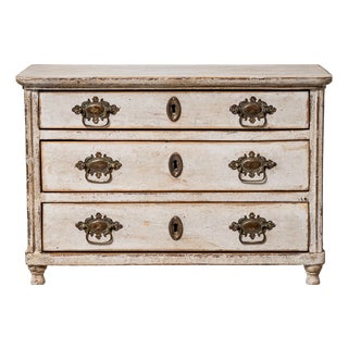 Cream-White Miniature Commode, 19th Century For Sale