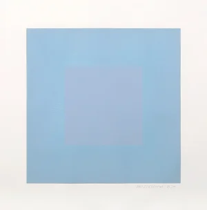 Winter Suite (Light Blue With Blue), Richard Anuszkiewicz Intaglio Etching and Aquatint, Signed and Numbered in Pencil