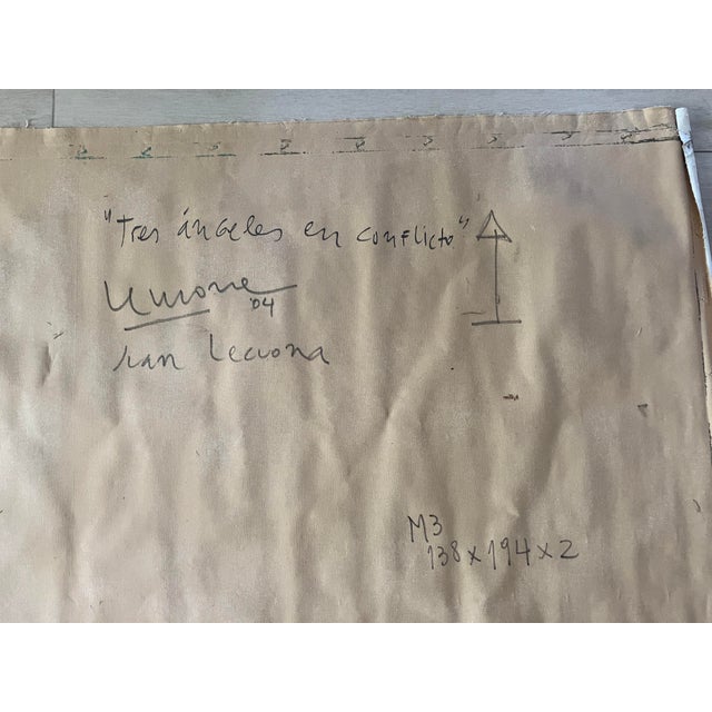 Postmodern Juan Lecuona Very Large Original Oil on Unstretched Canvas, Signed For Sale - Image 3 of 10