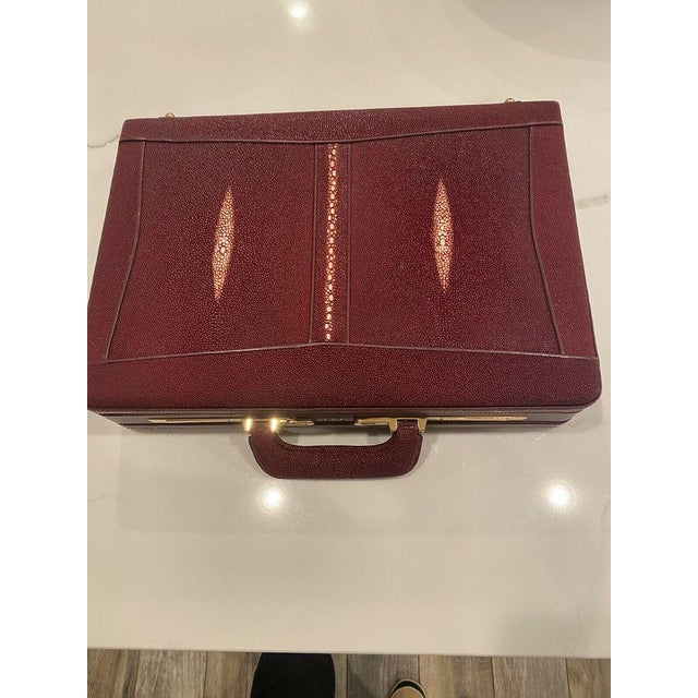 Vintage Mid Century Briefcase Presto Leather Stingray Briefcase Chairish