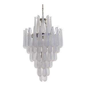 Murano Chandelier Drop Shape Glass – 85 Glass, 7-Tier, Style Mid Century