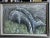 1960s Vintage Signed Roane Sgraffito Original Biomorphic Grazing Deer Painting Framed Canvas Abstract Expressionism For Sale - Image 5 of 10