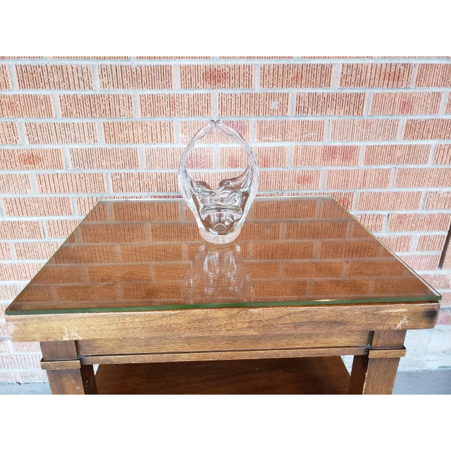 Italian Mid-Century Hand Blown Clear Glass Piece For Sale - Image 9 of 13