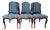 19th Century English Mahogany, Jacquard Fabric Chippendale Chairs, Set of 6 For Sale