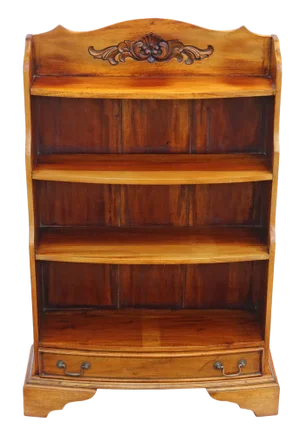 Large Late 20th Century Mahogany Waterfall Bookcase, 1990s