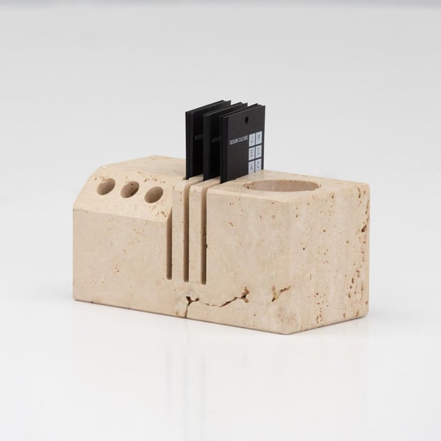 Travertine Desk Organizer by Fratelli Mannelli, 1970s For Sale - Image 12 of 12