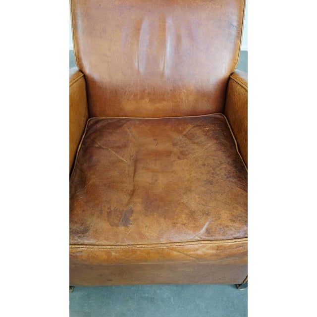 Vintage Leather Club Chair For Sale - Image 6 of 12