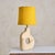 French Abstract Limestone Table Lamp with Yellow Shade by Albert Tormus, 1960s For Sale - Image 9 of 12
