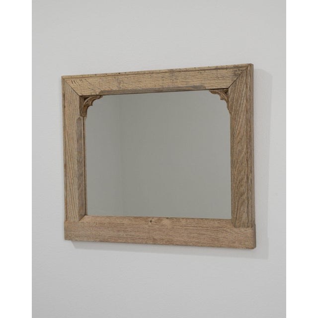Wood 19th Century France Red Wood Mirror For Sale - Image 7 of 9