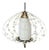 1960s Progress Mfg. Co. Inc. Off White Enamel & Glass "Onion" Hanging Pendant For Sale