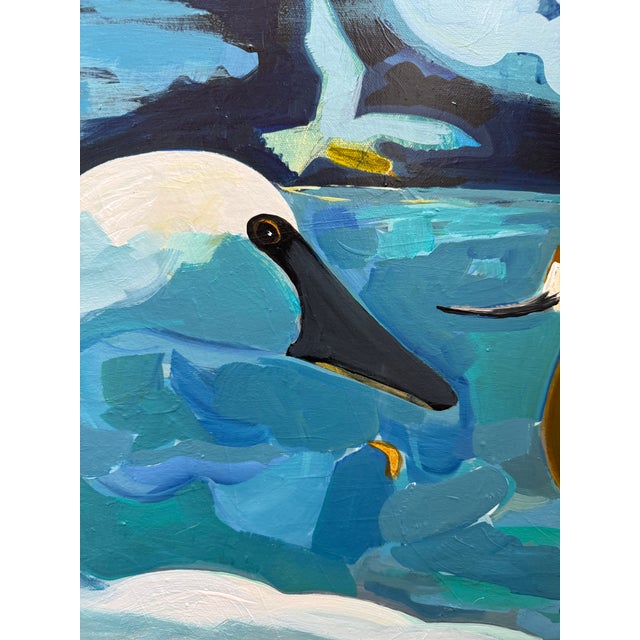 “Nosey Neighbors” a Swan Painting by LWren Walraven For Sale In Santa Fe - Image 6 of 18