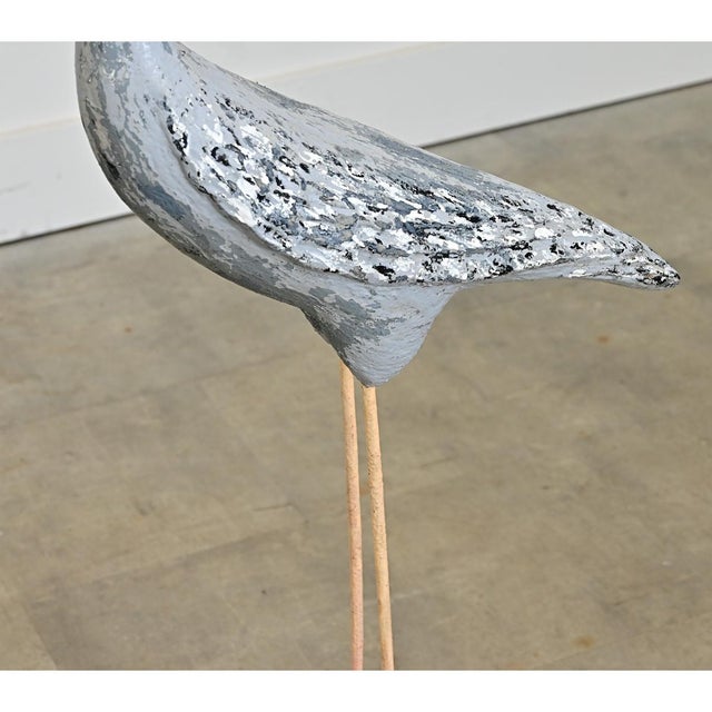 Mid 20th Century French Vintage Cast and Painted Stone Heron For Sale - Image 5 of 9