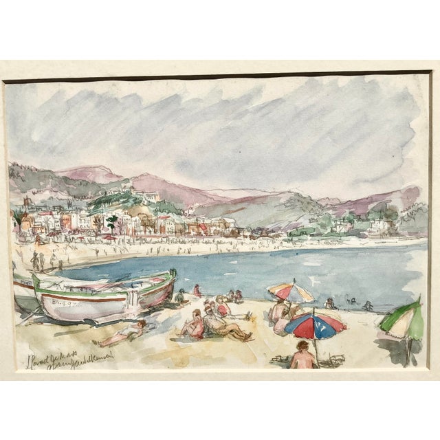 Vacation in Baja, signed l.r., watercolor, 1980s. A souvenir of a half forgotten holiday. Image size: 10 x 7" in mat [14 x...
