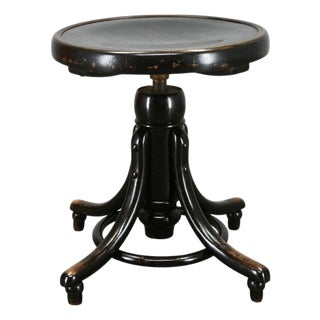 Adjustable Bentwood Piano Stool in the style of Thonet, Czechoslovakia, 1930s For Sale