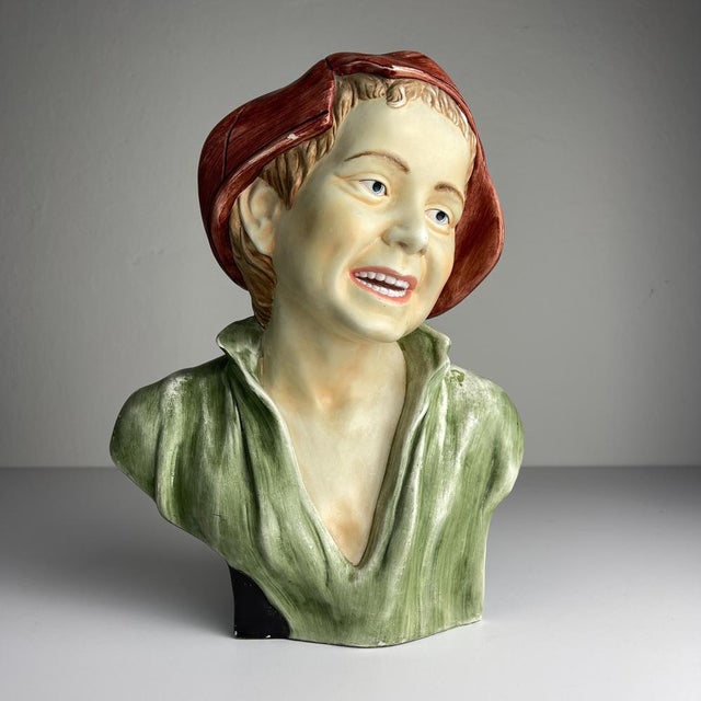 Vintage Terracotta Bust of Boy, Coimbra, Portugal, 1960s For Sale - Image 11 of 15