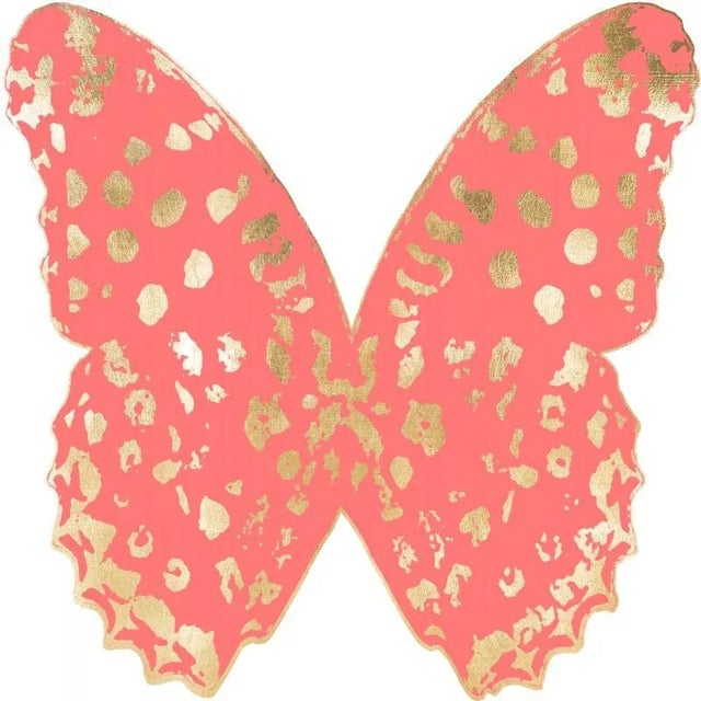 Contemporary Butterfly Royale 2, Pink 1 Artwork For Sale - Image 3 of 3