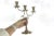 English Vintage Brass Three Arm Candelabra For Sale - Image 3 of 8
