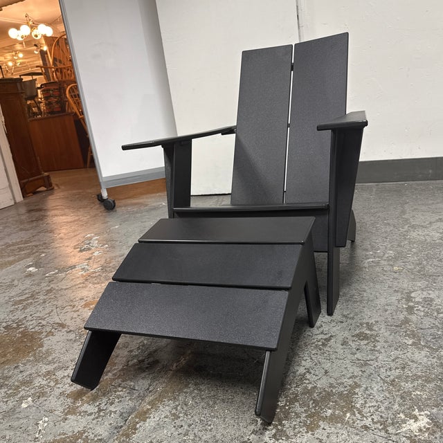 Loll Designs for Room & Board Adirondack Outdoor Lounge Chair + Ottoman For Sale - Image 9 of 12