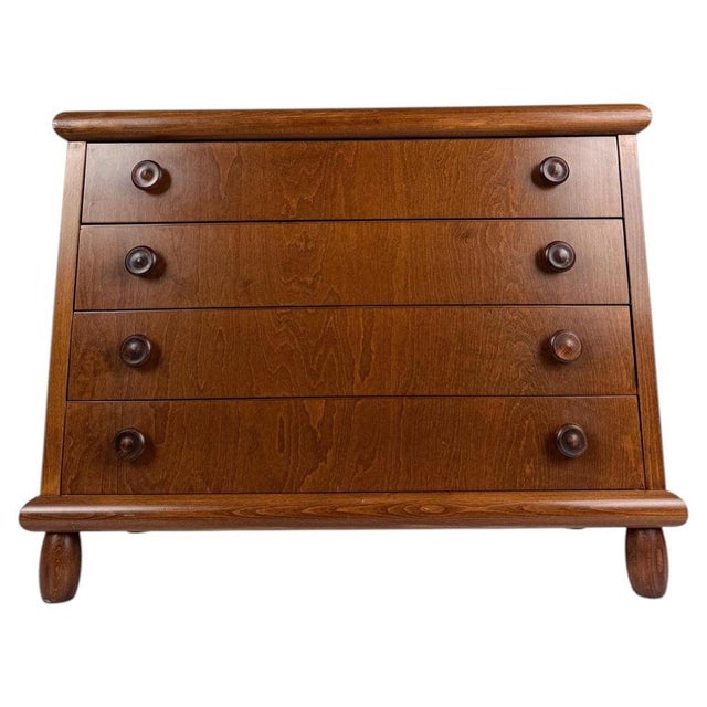 Mid-Century Fir and Ash Chest of Drawers in the style of Charlotte Perriand, 1970s For Sale - Image 18 of 18