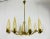 Stilnovo Mid-Century Modern Italian Brass and Glass Chandelier, 1960s For Sale - Image 6 of 13